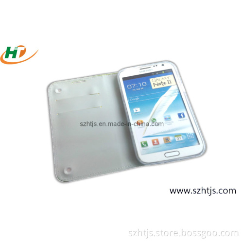 for Samsung Galaxy Note 2 N7100 Leather Wallet Stand Case Button Cell Phone Holster